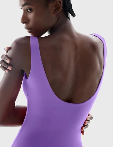 Vista 4 de PUMIEY Body de cuello cuadrado para mujer, sin mangas, sin espalda, colección Sharp