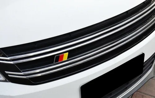 Vista 3 de iJDMTOY (1) insignia emblema de la bandera alemana adaptable a la parrilla delantera de autos alemanes, por ej.: Audi, BMW, Mercedes, Porsche