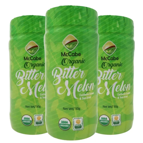Vista 17 de McCabe Té orgánico de melón amargo - Hojas de melón amargo orgánico Rico en fibra y minerales Certificado USDA y CCOF Producto de Estados