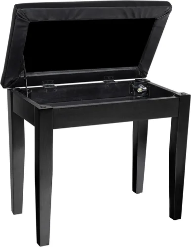 Vista 5 de Roland PB1 - Banco de piano con compartimento de almacenamiento, paquete negro con pedal de sostenimiento