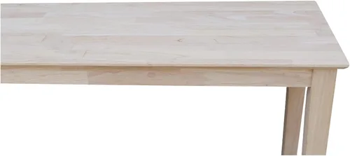 Vista 7 de Mesa para consola de madera sólida, sin acabado, Metal, madera, Unfinished