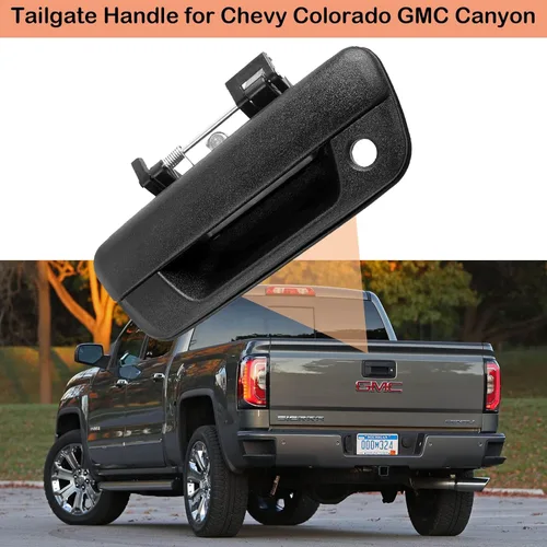 Vista 5 de Mango de portón trasero Compatible con 2004 2005 2006 2007 2008 2009 2010 2011 2012 Chevy Colorado GMC Canyon Isuzu i-290 i-370 i-280, cierre
