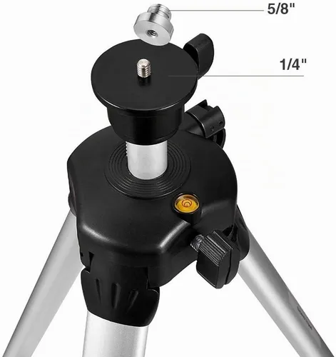 Vista 4 de Firecore Trípode láser ajustable de aleación de aluminio de 60 pulgadas, con nivel de burbuja y adaptador de trípode adicional de 5/8 "-11 -FT1500D