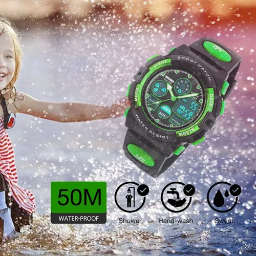 Vista 3 de Kids Digital Sport Watch, Boys Girls Waterproof Sports Outdoor Watches Children Casual Electronic Analog Quartz Wrist Watches with Alarm Stopwatch