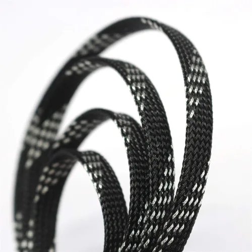 Vista 20 de Funda de cable de alambre expandible PET de 30 pies (1/2 pulgada, negro)