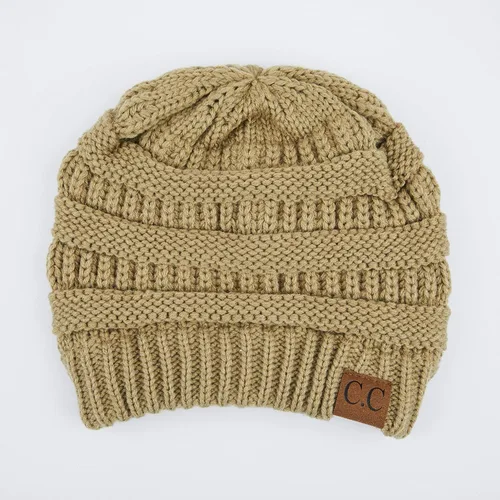 Vista 103 de C.C Trendy Warm Chunky Soft Stretch Cable Knit Beanie