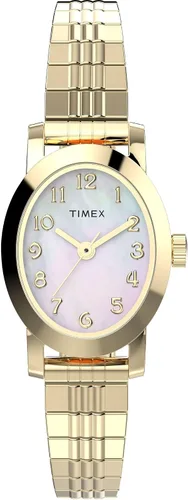 Vista 7 de Timex Cavatina - Reloj para mujer, esfera de nácar con caja dorada