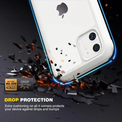Vista 836 de DIACLARA - Funda transparente compatible con iPhone XR 6.1 pulgadas 2018
