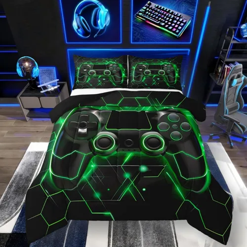 Vista 91 de Erosebridal Juego de edredón de hojas de cannabis, juego de ropa de cama de marihuana con estampado colorido de plantas, decoración bohemia de 2