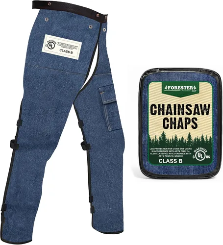 Vista 14 de FORESTER Chainsaw Chaps for Men & Women Apron-Style Chaps with Pocket & Adjustable Waist Chainsaw Safety Equipment