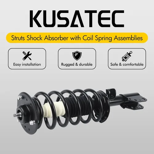 Vista 2 de KUSATEC Par delantero completo de amortiguadores de amortiguadores para 2005-2006 Chevy Equinox, 2006 Pontiac Torrent, 172210 172209 amortiguadores