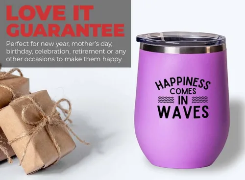 Vista 5 de Surfing Pink Edition Wine Tumbler 12oz - Comes in waves - Surfing Enthusiast Gifts Water Sport Surfboard Athletics Hobby Beach Sea Windsurf Wave