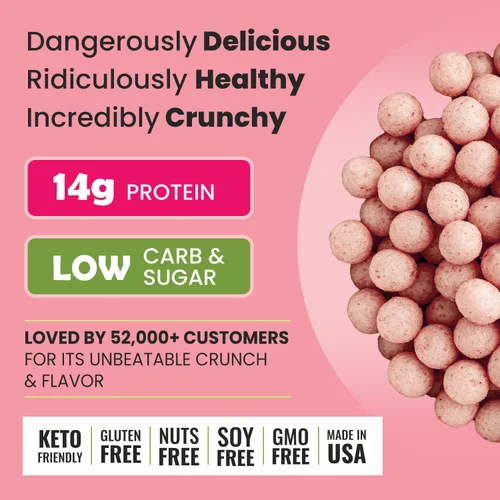 Vista 3 de Better Than Good Savory Keto Fresas y crema de 0.49 oz de proteína, sin gluten, bajas en calorías, altas en proteínas, bajas en carbohidratos