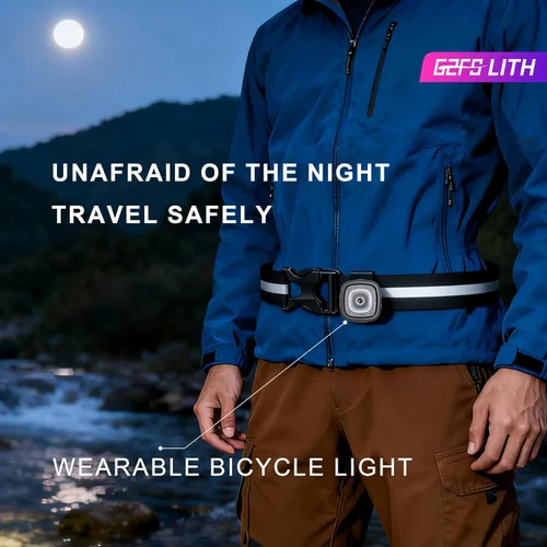 Vista 5 de Luz de bicicleta impermeable IPX6, con 5 + 5 modos, impermeable, tipo C, para montar por la noche, luces de bicicleta de larga vida útil de 17 horas