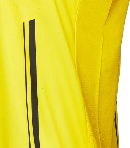 Vista 2 de Murray Sporting Goods Camiseta de árbitro de fútbol amarillo Camiseta oficial de árbitro de fútbol profesional para hombre, manga corta