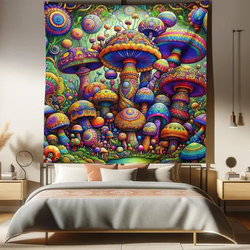 Vista 46 de Ambesonne Tapiz de arte afro, hombre negro fuerte con una corona de trazos impresión de pintura moderna, decoración de tela para colgar en la pared