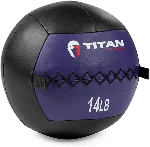Vista 8 de Titan Fitness Soft Leather Medicine Wall Ball Durable, Endurance, Cardio, Core Strength
