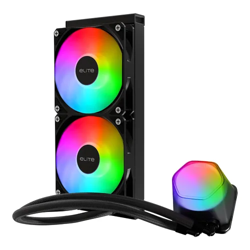 Vista 12 de Cooler Master Elite Liquid 240 AIO Liquid CPU Cooler, ARGB