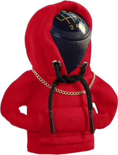 Vista 10 de Yajeea Sudadera con Capucha para Palanca de Cambios de Coche, Graciosa Sudadera Mini para Decoración de Coche, Cubierta Universal y Cálida para Pomo