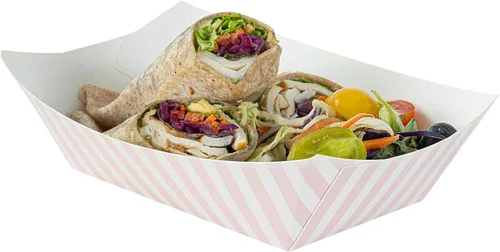 Vista 15 de Restaurantware Bio Tek - Botes de comida de 1 libra, 200 bandejas desechables de papel – Botes de comida de papel gris resistentes a la grasa