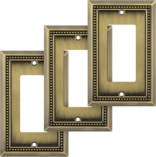 Vista 101 de Henne Bery Sunken Pearls Placa de Pared Decorativa de Servicio Pesado Placa de Interruptor Cubierta de Tomacorriente