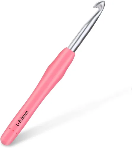 Vista 29 de SHWAKK Gancho de ganchillo pequeño, gancho ergonómico de encaje de 0.020 in, agujas de ganchillo pequeñas para manos artríticas, agujas de tejer