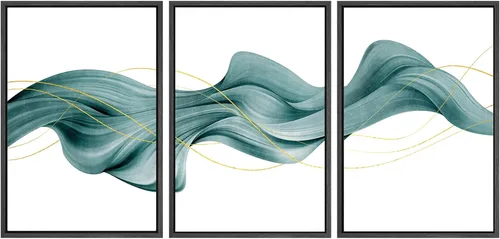 Vista 21 de SIGNWIN Lienzo enmarcado para pared, juego de arte dramático de cielo tormentoso, ilustraciones de paisaje nuboso Moody, arte moderno decorativo