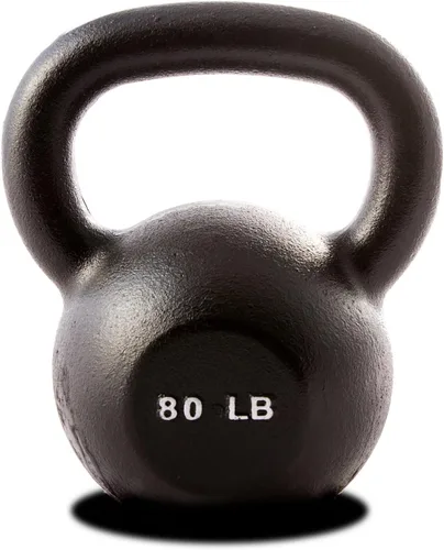 Vista 13 de Kettlebell Weights – 5lb to 80lb Cast Iron Kettlebells with Matte Black Finish – Full Body Strength Training & CrossFit Conditioning – Ideal for
