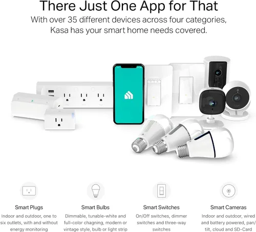 Vista 8 de kasa smart Regleta de alimentación KP303, protector de sobretensiones con 3 tomas inteligentes controladas individualmente y 2 puertos USB, funciona