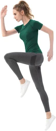 Vista 4 de MathCat Camisetas de entrenamiento para mujer, camisetas de entrenamiento para mujer, manga corta, camisetas atléticas de yoga sin costuras, camisas