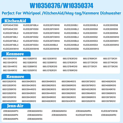 Vista 4 de W10350376 - Ajustador de estante superior para lavavajillas y W10195840 y W10195839 y W10250160 y W10508950 kit de ajuste de lavavajillas compatible