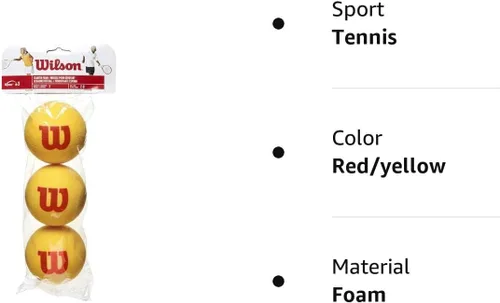 Vista 4 de Wilson Starter - Pelotas de tenis de espuma, amarillo/rojo
