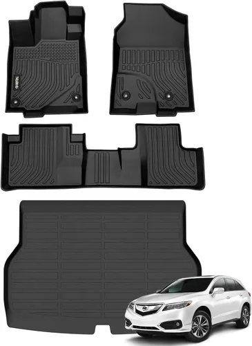 Vista 9 de Tapetes de piso para todo clima y forro de carga con respaldo para Chevrolet Suburban de 7 asientos 2021-2025 / GMC Yukon XL de 7 asientos