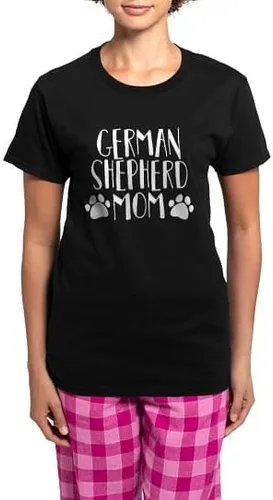 Vista 2 de CafePress Pijama oscuro de pastor alemán para mujer, ropa de dormir