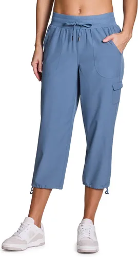 Vista 39 de RBX - Pantalón capri deportivo con cordón,ligero, con bolsillos y estilo cargo, para mujer