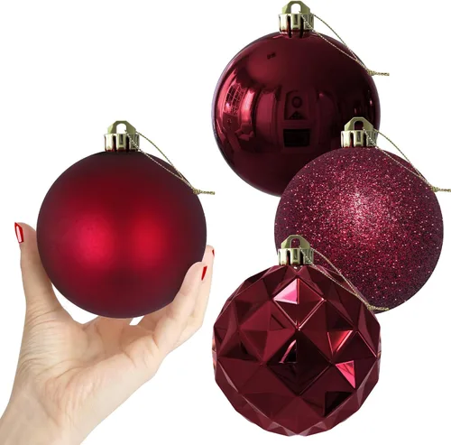 Vista 73 de Esferas pequeñas de Navidad de bronce y dorado de 1.6 pulgadas, adornos para decoración de árbol de Navidad, bolas colgantes inastillables