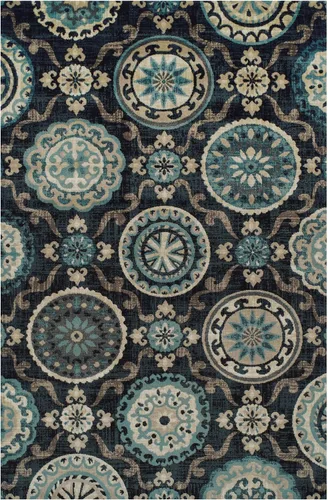 Vista 19 de Superior Alfombra de área de 2 x 3 pies y 0.394 in de altura con respaldo de yute, tejida a la moda y asequible colección Abner, color negro