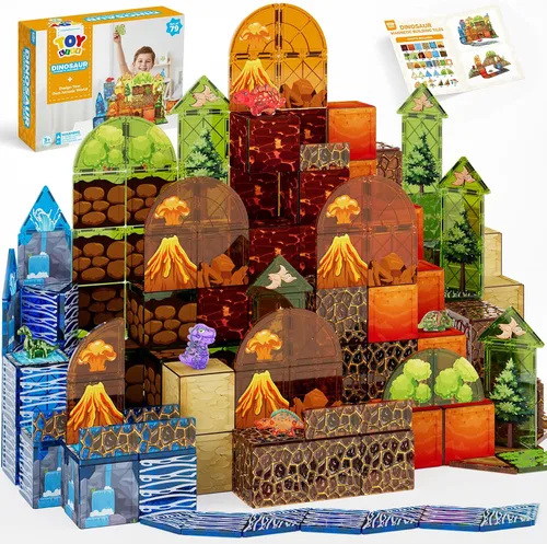 Vista 11 de TOY Life Azulejos Magnéticos para Niños de 4-8 Años, Juguetes Magnéticos para Niños Pequeños de 3+, Juguete de Construcción con Azulejos Magnéticos