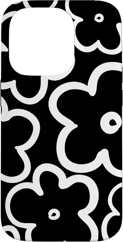 Vista 17 de Cute Flower Pattern Large Wildflower Black and White Floral Case for iPhone 17