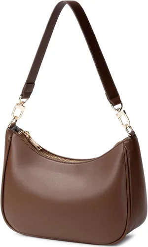 Vista 49 de CYHTWSDJ Bolsos de hombro para mujeres, lindo bolso tote tipo hobo con cierre de cremallera y mini cartera de mano Nailon Negro
