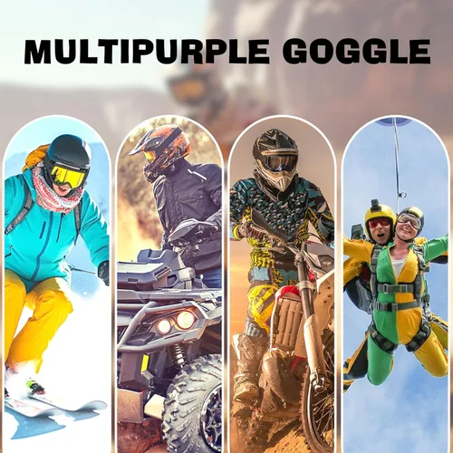Vista 7 de Gafas de Motocicleta, Gafas para Moto de Tierra ATV Todoterreno Motocross Protectoras, Casco de UTV para Adultos, Jóvenes y Niños