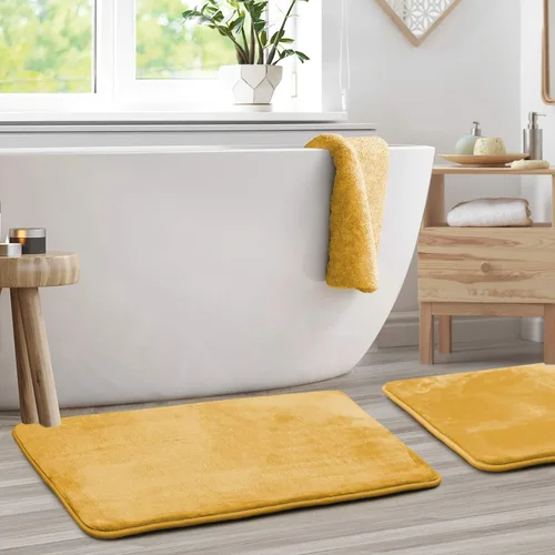 Vista 49 de Clara Clark Alfombra de Baño 24" x 17" - Alfombras de Baño, Tapete de Baño de Espuma Viscoelástica, Afelpado, Acogedor, Ultra Suave, Antideslizante