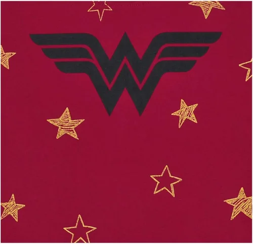 Vista 4 de DC Comics Camiseta para niñas con logotipo y estampado de estrellas de Wonder Woman, Oro