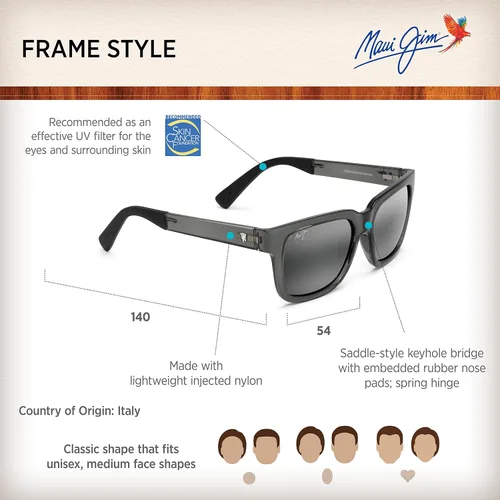 Vista 6 de Maui Jim Gafas de sol clásicas polarizadas Mongoose para hombre y mujer