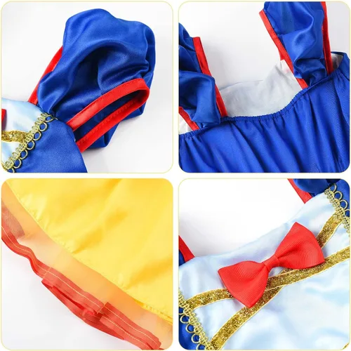 Vista 5 de Vestidos de princesa para niñas, disfraces de Halloween, cosplay, vestido de fiesta de cumpleaños