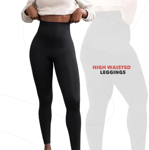 Vista 7 de Shapermint - Leggings moldeadores de compresión media de cintura alta, para mujer