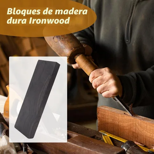 Vista 3 de Coshar 2 piezas de madera de ébano negro madera negro ébano blanco mango de madera material para bricolaje instrumentos de música herramientas