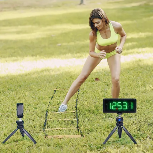 Vista 5 de Temporizador láser de carrera-LED Reloj de carreras con batería cronómetro Reloj de sincronización para motocicleta Ciclismo Entrenamiento