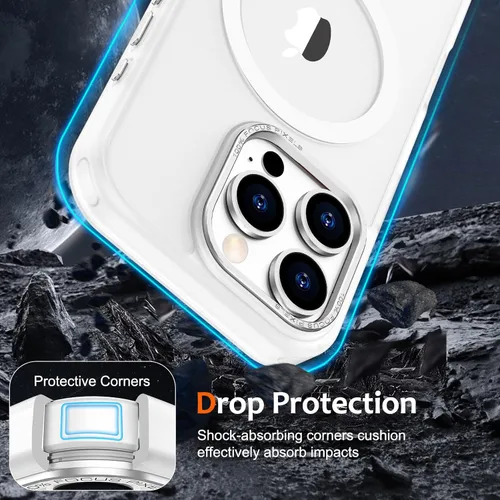 Vista 286 de Anuck - Funda magnética para iPhone 11 compatible con MagSafe, carcasa trasera mate translúcida dura, borde de TPU, delgada, resistente a impactos