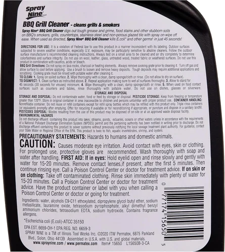 Vista 3 de Spray Nine Botella limpiador de parrilla 22 Oz6